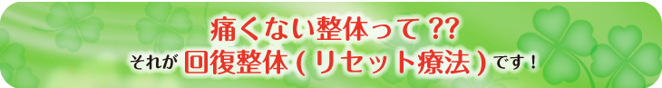 痛くない整体はみのる回復整体(リセット療法)